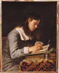 Jeune Homme Écrivant